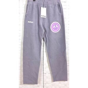 Madhappy Lilac Peace Sign French Terry Straight‎ Leg Sweatpants Size XS